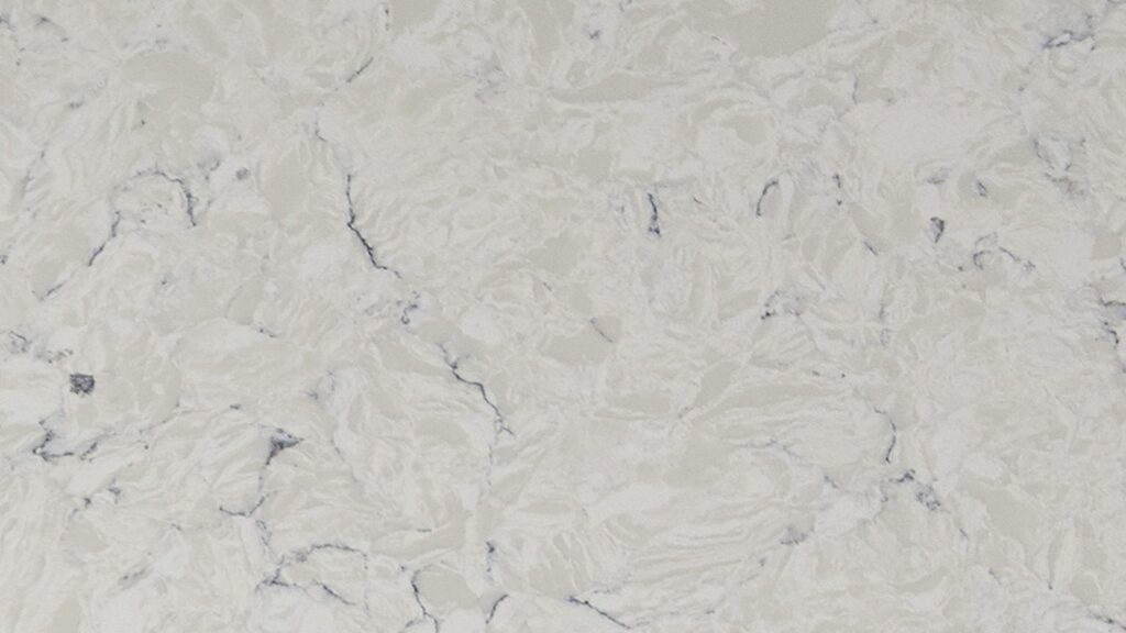 Arabesque quartz worktop texture with soft white and grey veining